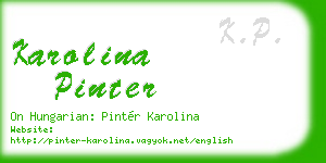 karolina pinter business card