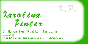 karolina pinter business card